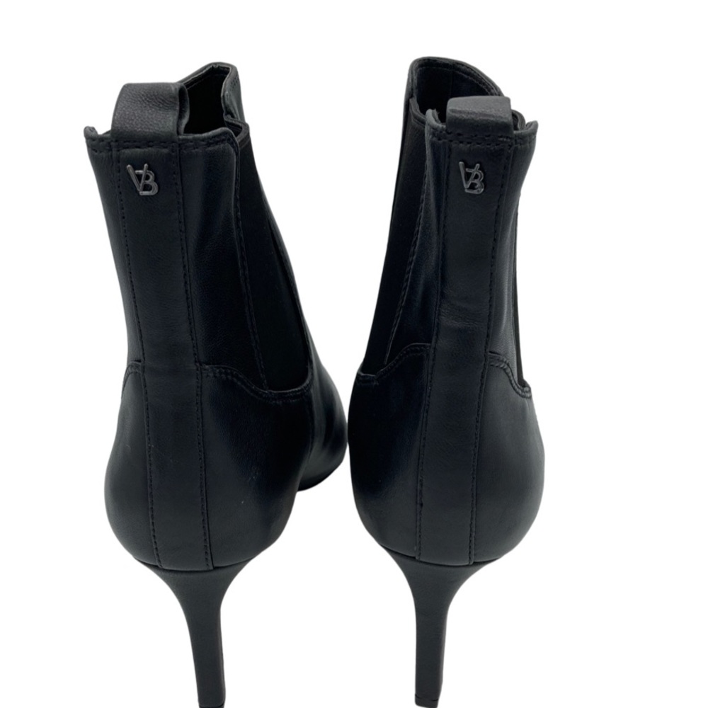 NWOB Veronica Beard Black Leeland Leather Chelsea Ankle Boots - Sz 10 - Picture 5 of 8